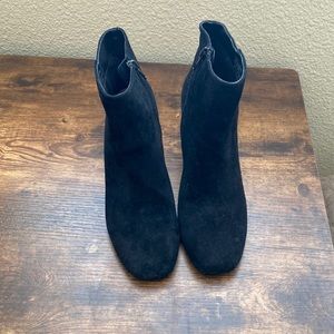 Black suede booties